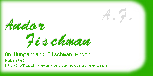 andor fischman business card